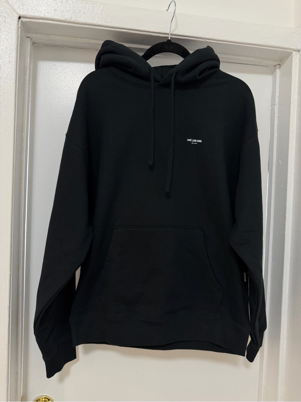 Aime Leon Dore Black Micro Logo Hoodie